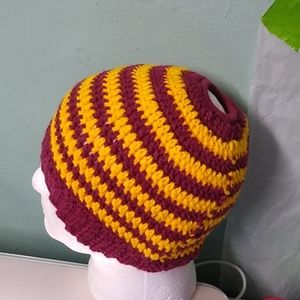#315 Handmade Ponytail Beanie Crochet Hat